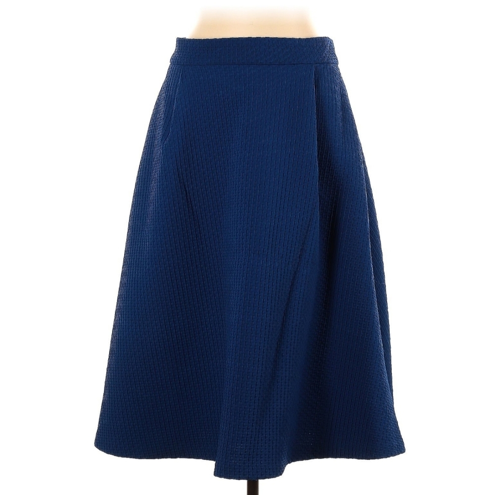 Eva Mendes Blue A-Line Skirt Sz L